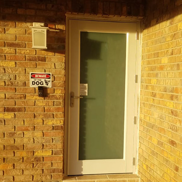 french full view hurricane storm resistant door on site closed view