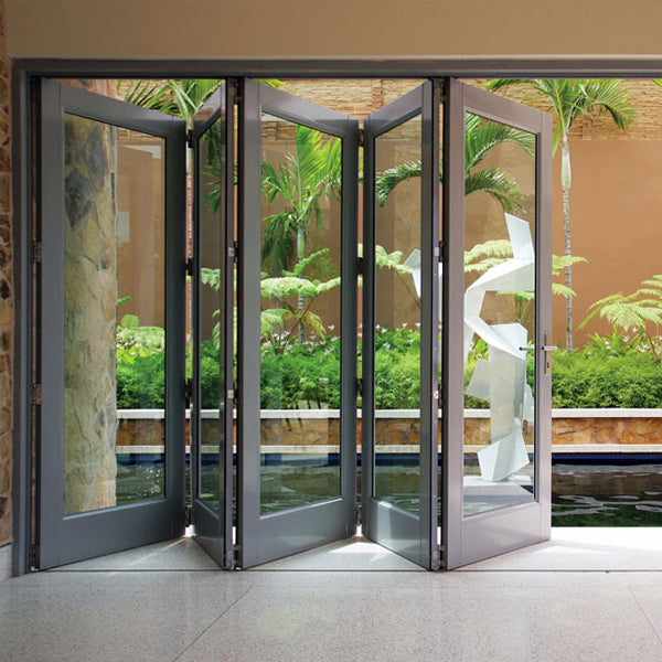air master catalog multifold full view impact resistant door in bronze aluminum
